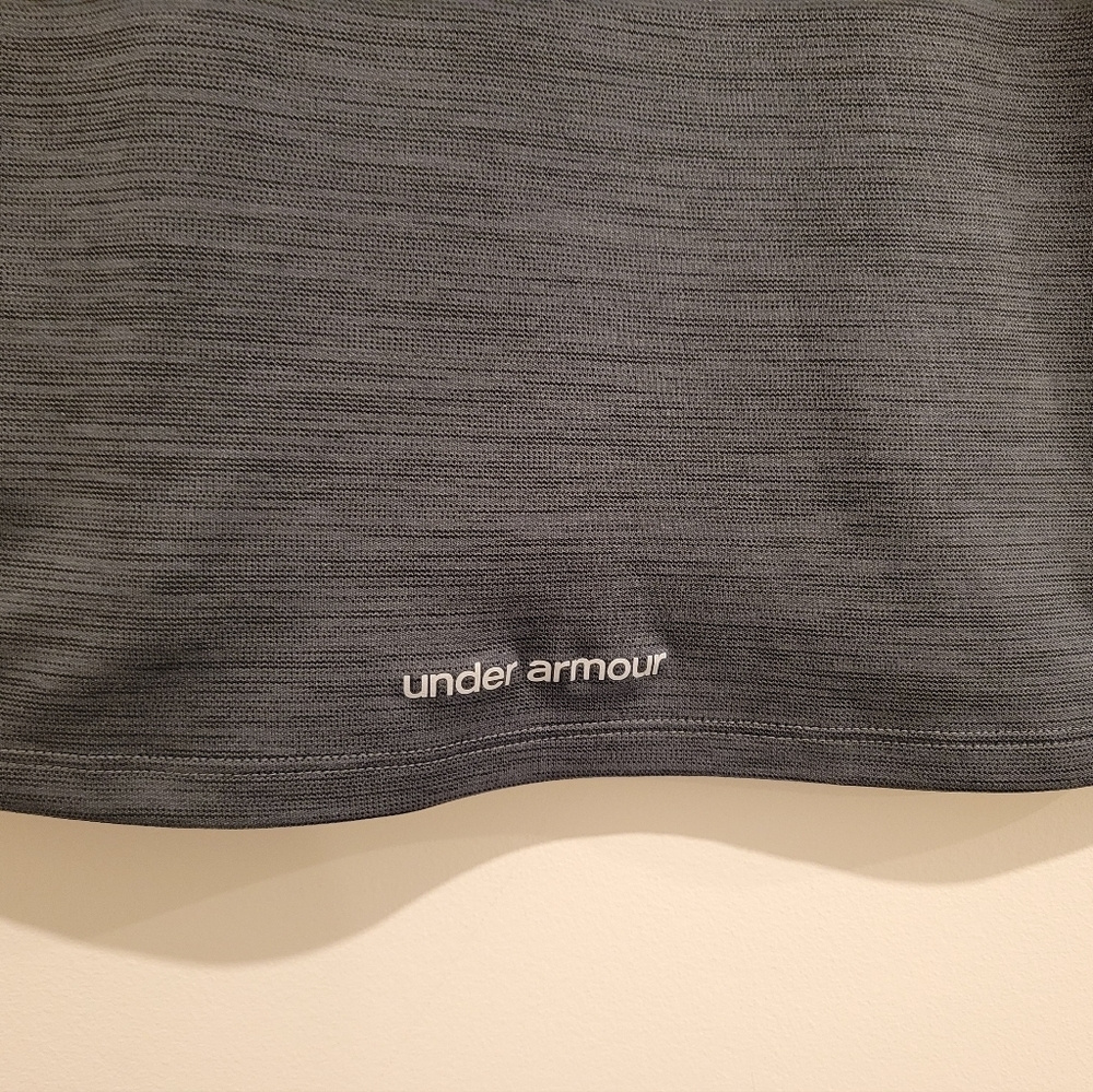 2/$18 Under Armour UA Heat Gear Lightweight Loose Hoodie Heathered Gray Sweater - Picture 4 of 5
